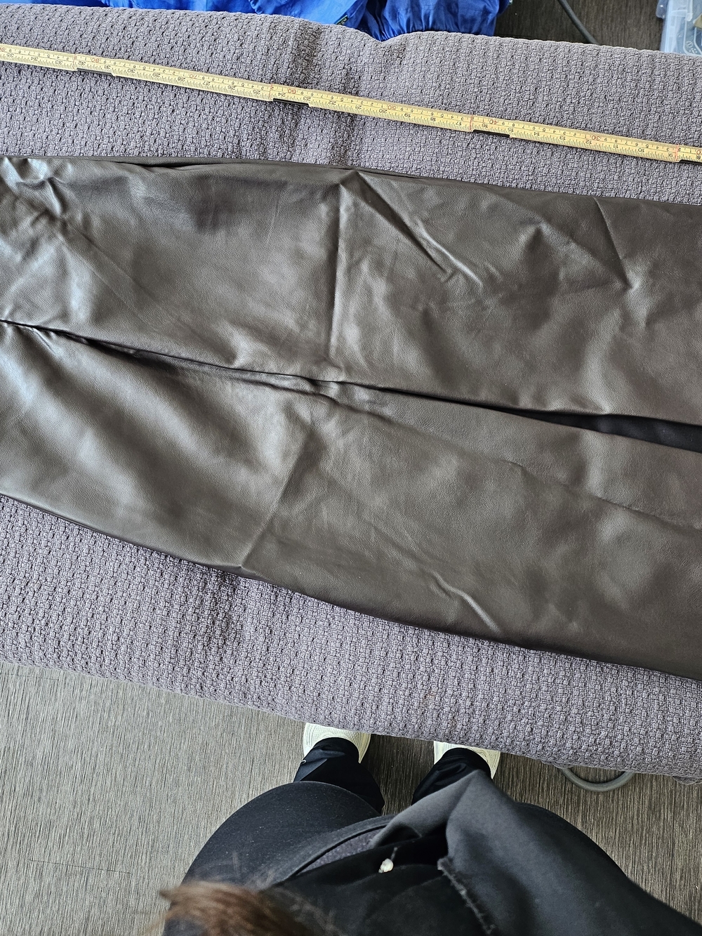 Zara Strapless Brown Faux-Leather Maxi Dress - Picture 4 of 4